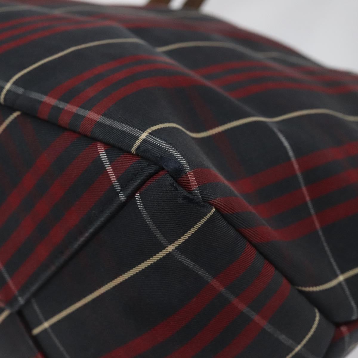 Burberry Nova Check Red Canvas Tote Bag (Pre-Owned)