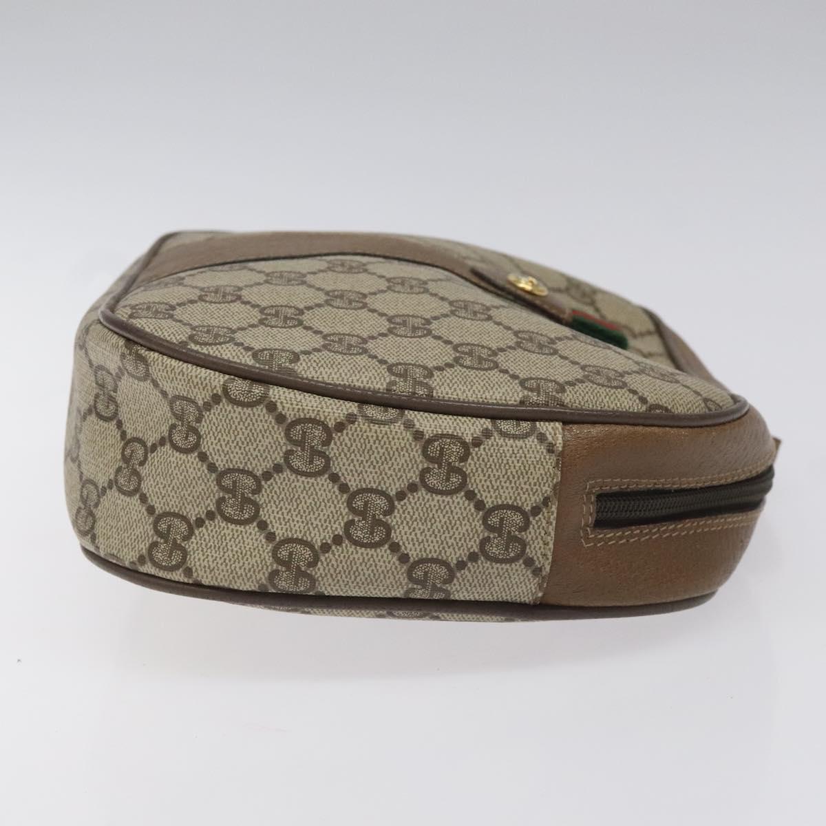 Gucci Ophidia Beige Canvas Clutch Bag (Pre-Owned)