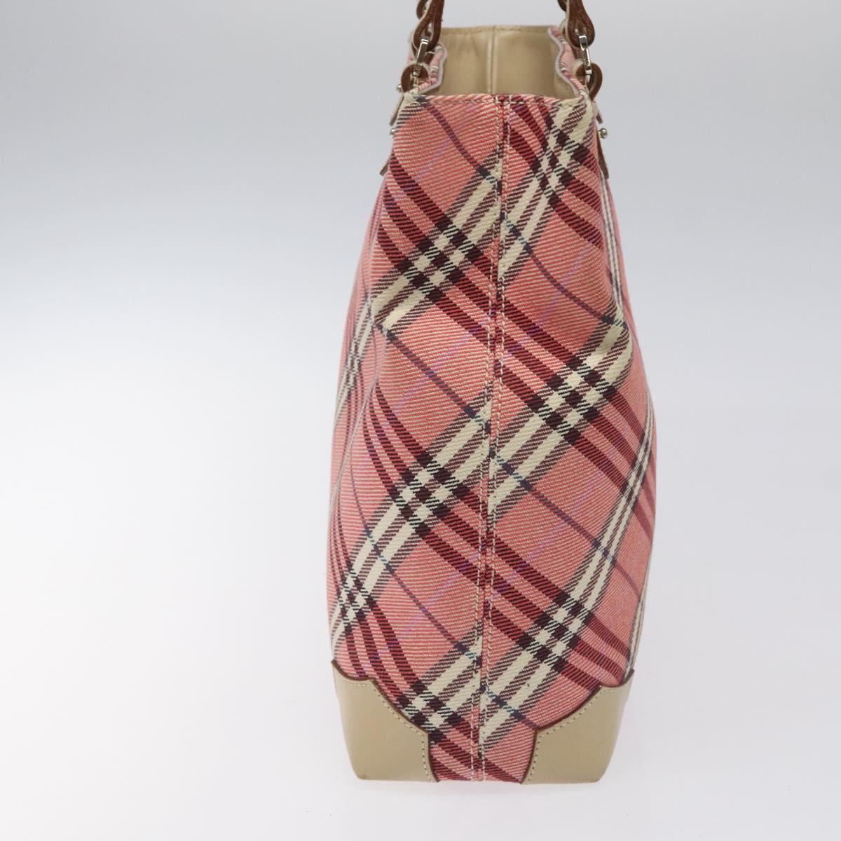 Burberry Nova Check Pink Canvas Tote Bag (Pre-Owned)