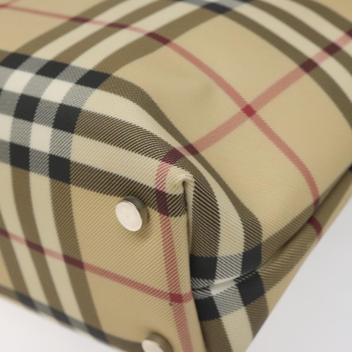 Burberry Nova Check Beige Canvas Handbag (Pre-Owned)