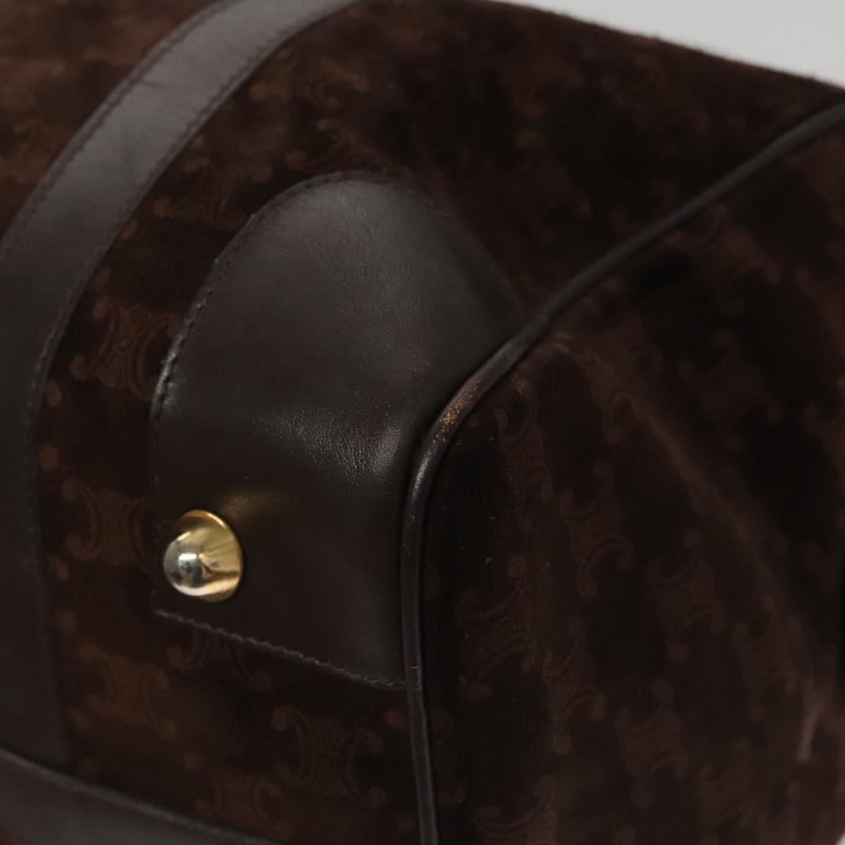 Céline Macadam Brown Suede Handbag (Pre-Owned)