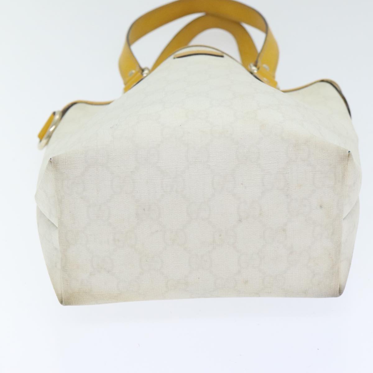 Gucci Gg Supreme White Leather Tote Bag (Pre-Owned)