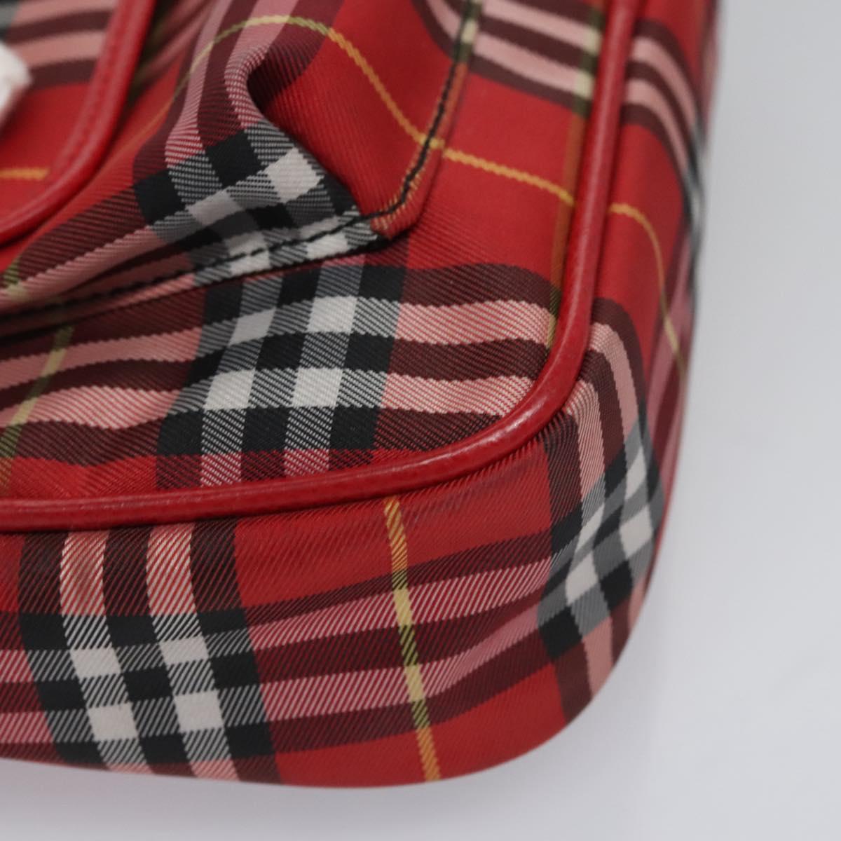 Burberry Nova Check Red Synthetic Shoulder Bag (Pre-Owned)