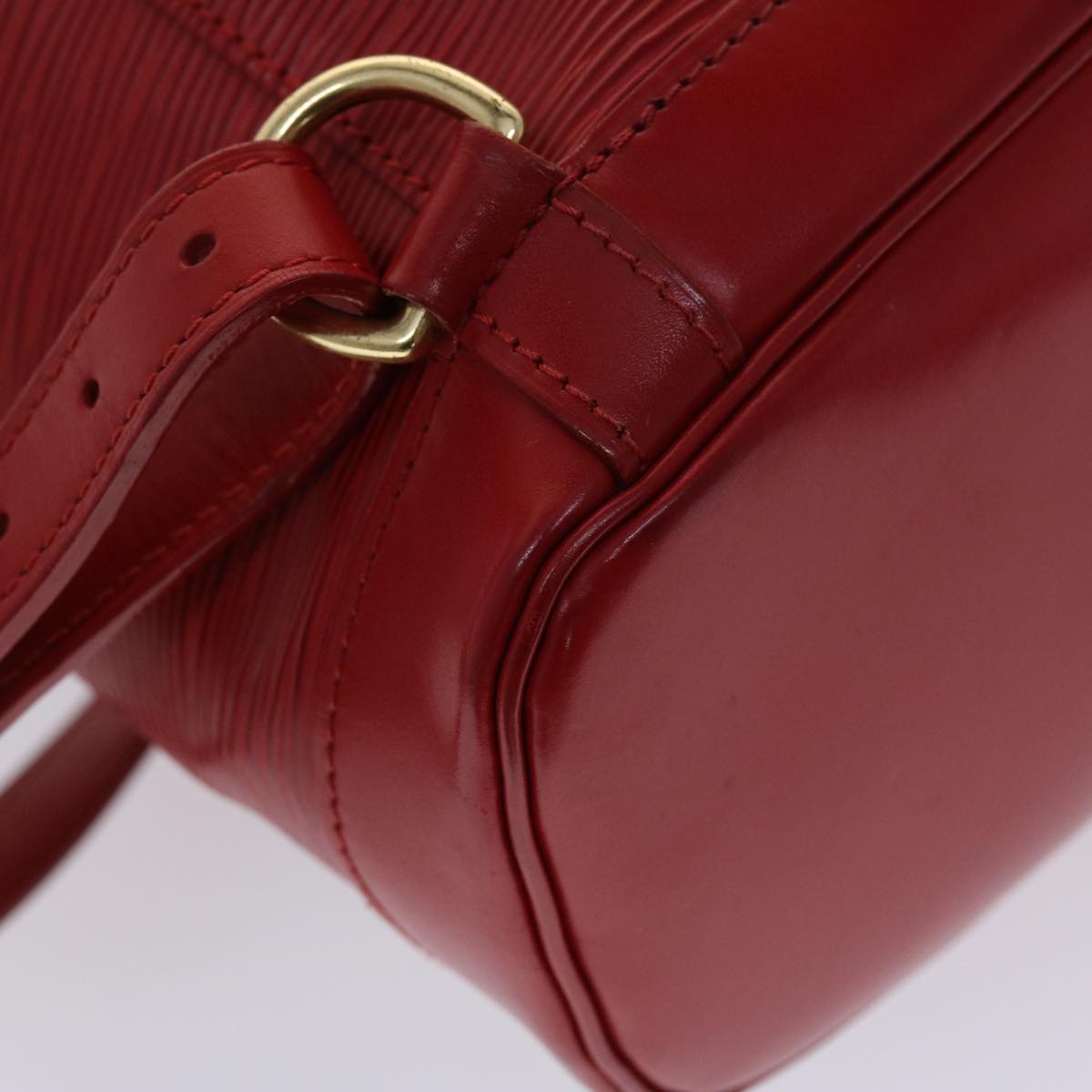 Louis Vuitton Montsouris Red Leather Backpack Bag (Pre-Owned)