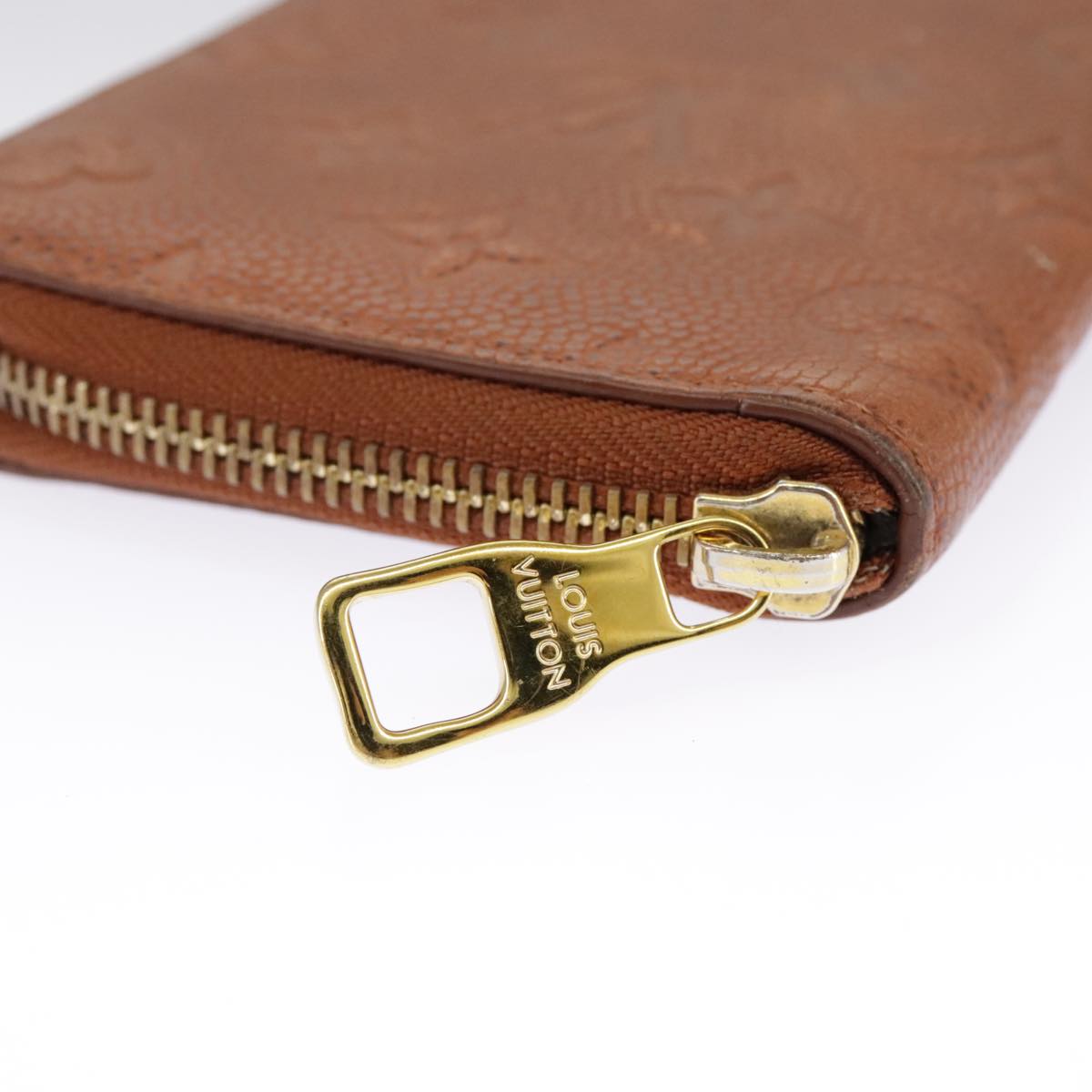 Louis Vuitton Zippy Wallet Vertical Brown Leather Wallet (Pre-Owned)