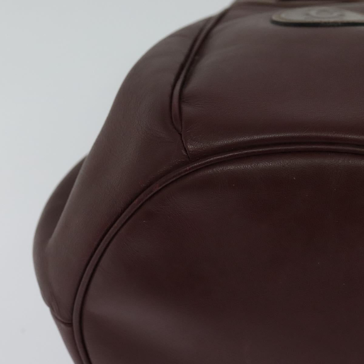 Cartier Must Line Burgundy Leather Shoulder Bag (Pre-Owned)
