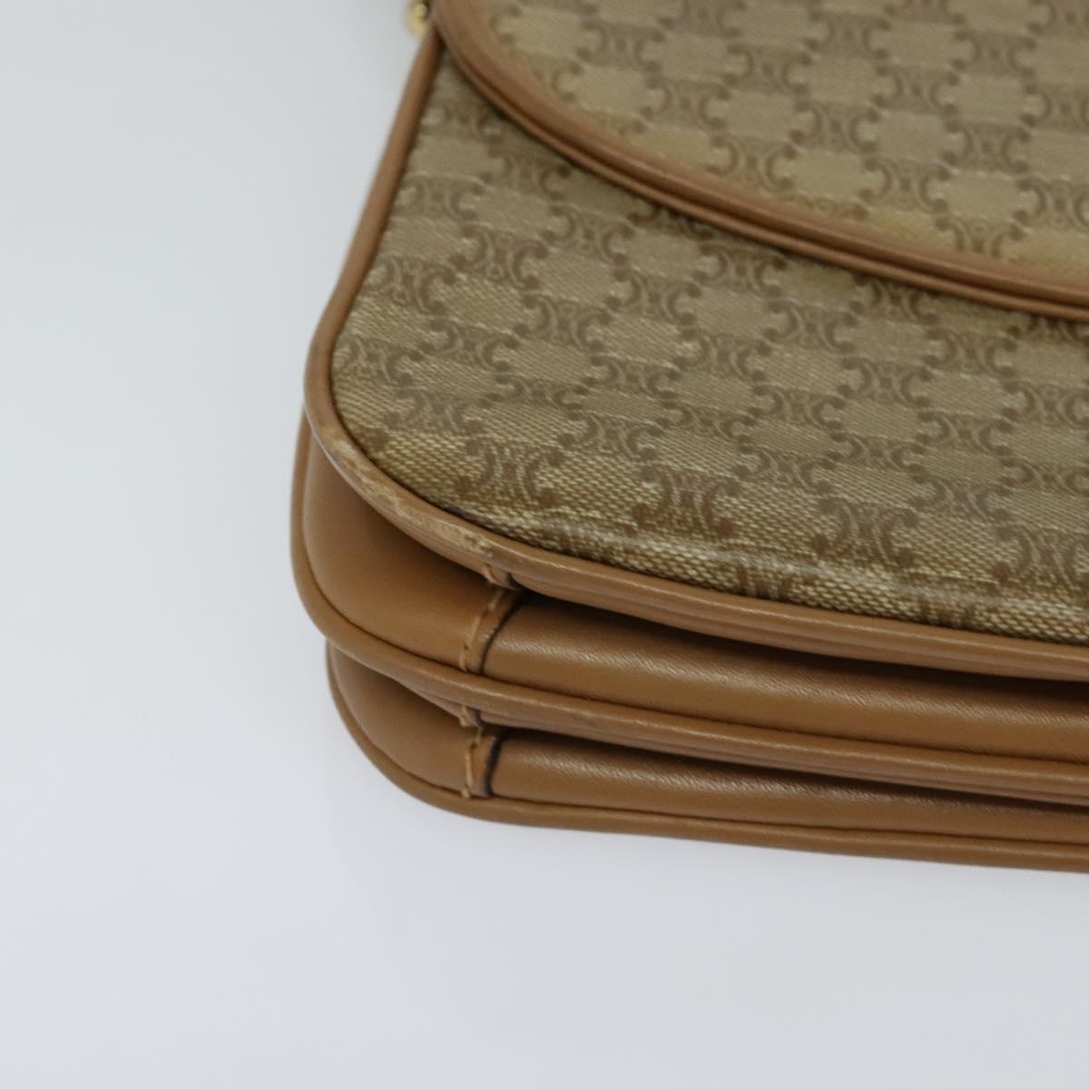 Céline Macadam Beige Canvas Shoulder Bag (Pre-Owned)