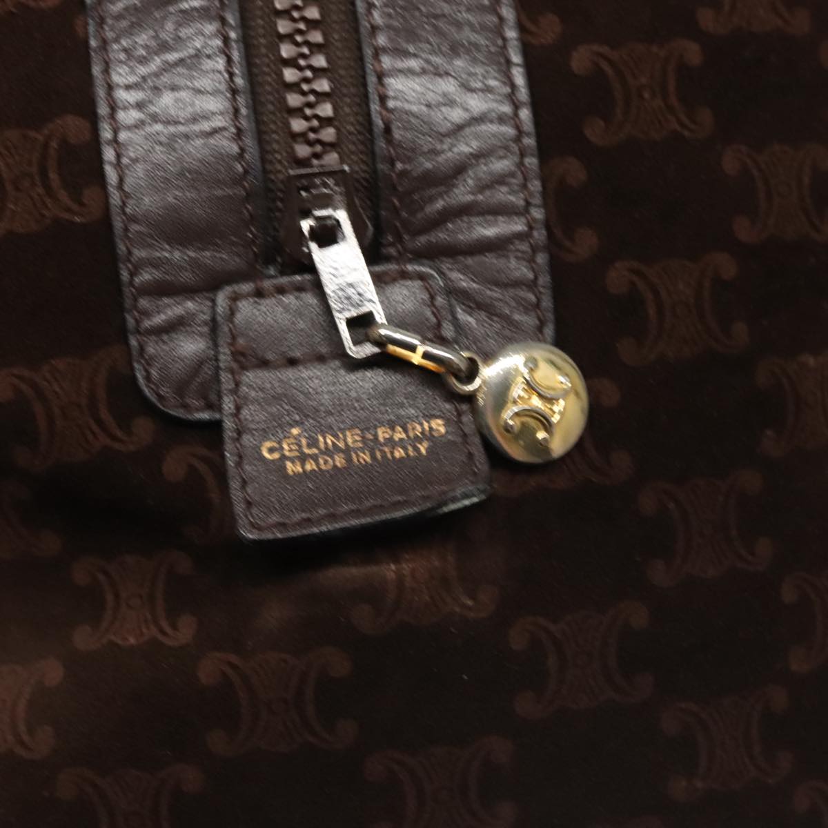 Céline Macadam Brown Suede Handbag (Pre-Owned)