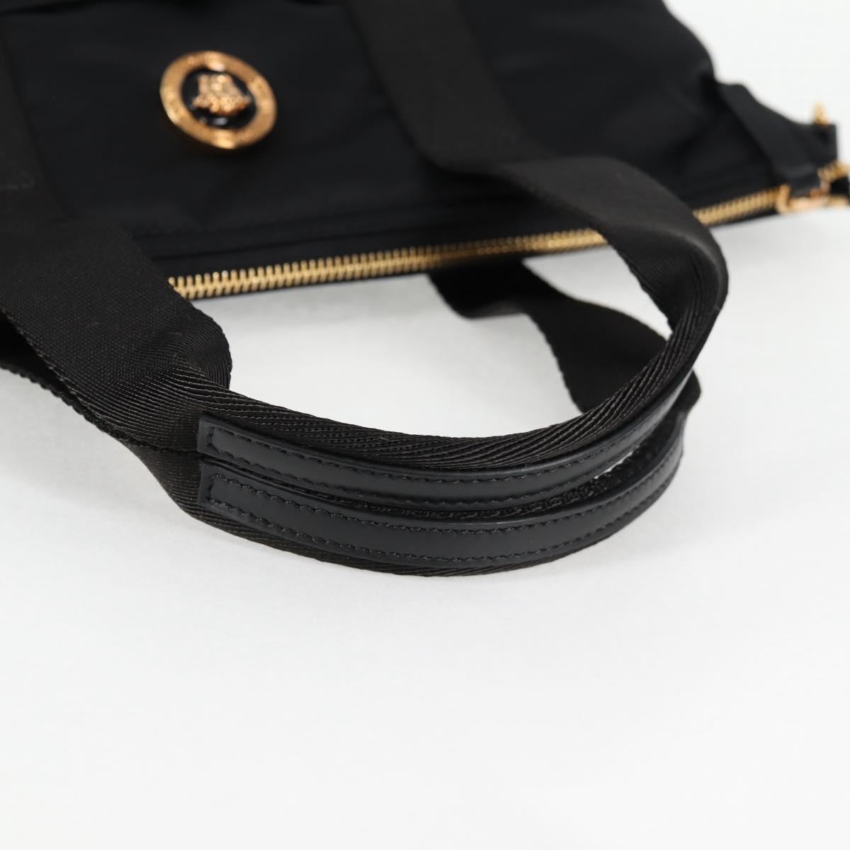 Versace Medusa Black Nylon Handbag (Pre-Owned)