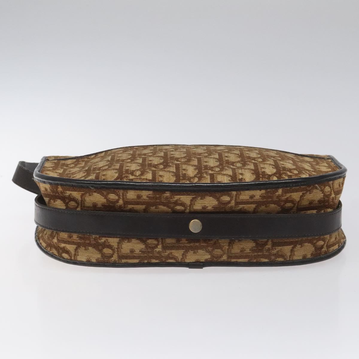 Dior Trotter Brown Canvas Shoulder Bag (Pre-Owned)