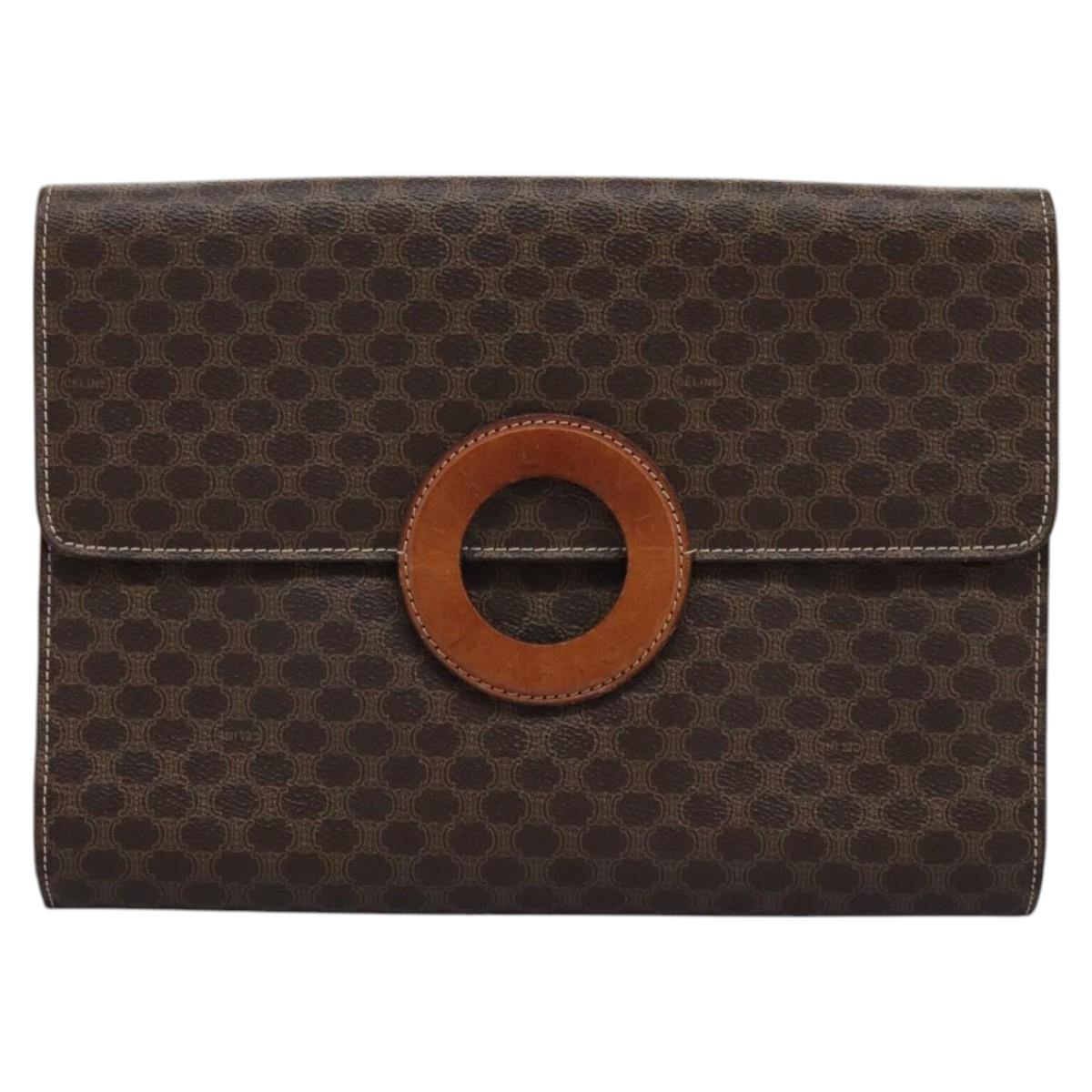 Céline Macadam Brown Canvas Shoulder Bag (Pre-Owned)