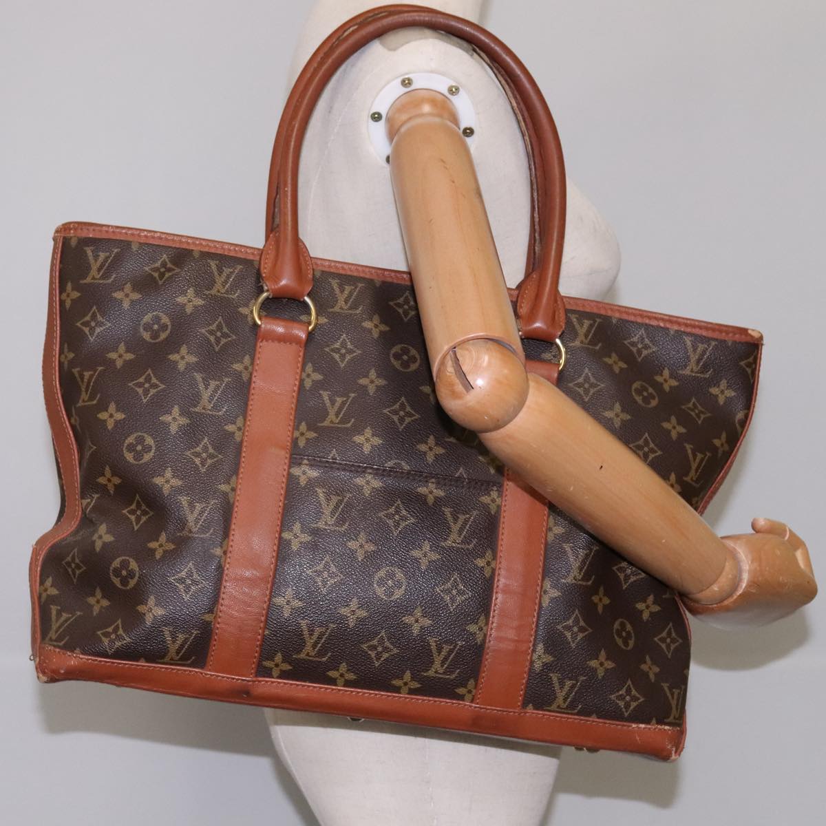 Louis Vuitton Weekend Pm Brown Canvas Tote Bag (Pre-Owned)