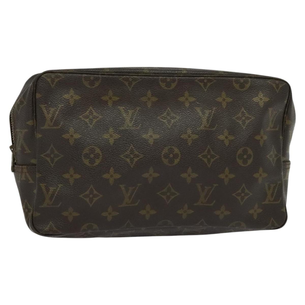 Louis Vuitton Trousse Toilette 28 Brown Canvas Clutch Bag (Pre-Owned)