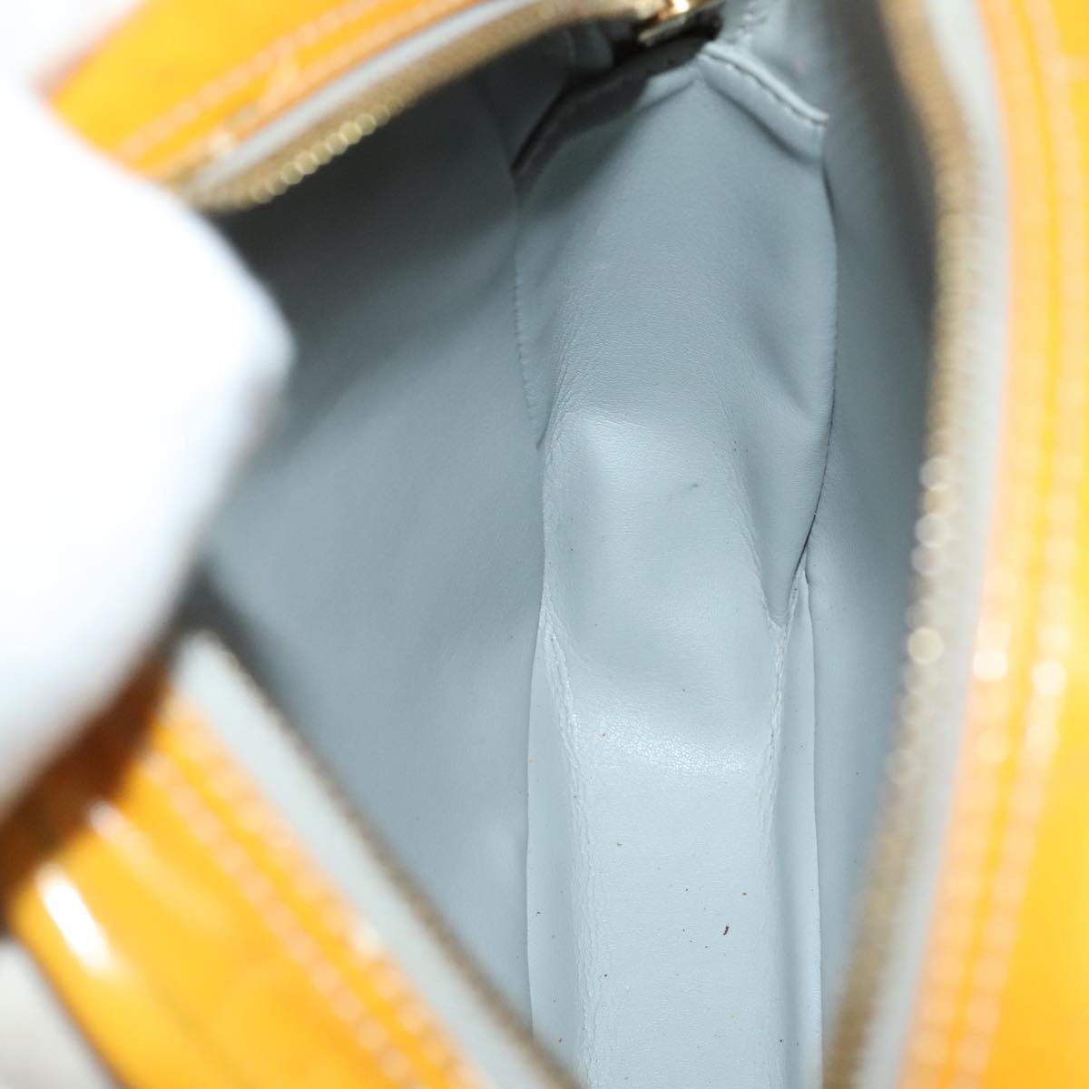 Louis Vuitton Wooster Yellow Patent Leather Clutch Bag (Pre-Owned)