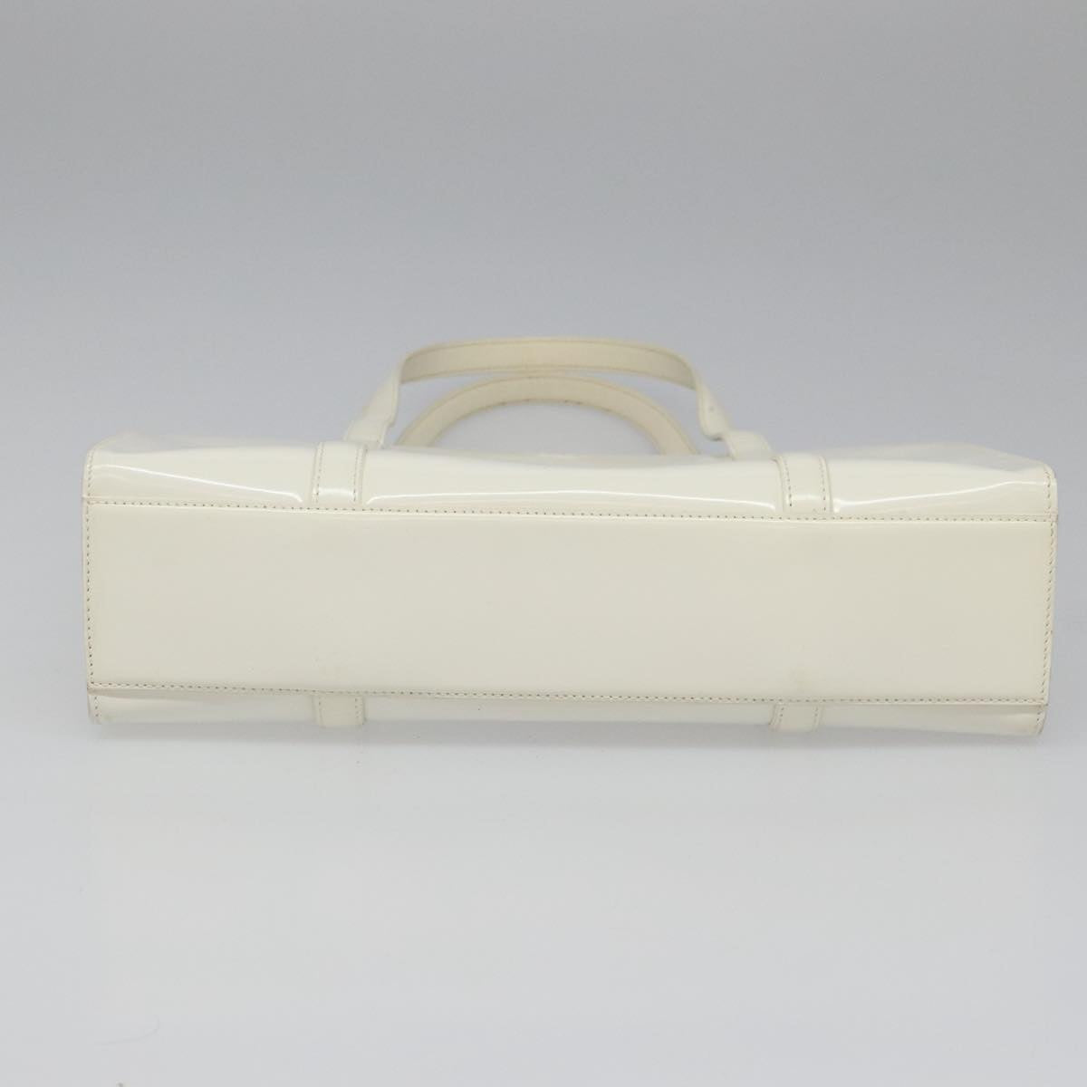 Prada Shopping Beige Patent Leather Shoulder Bag (Pre-Owned)