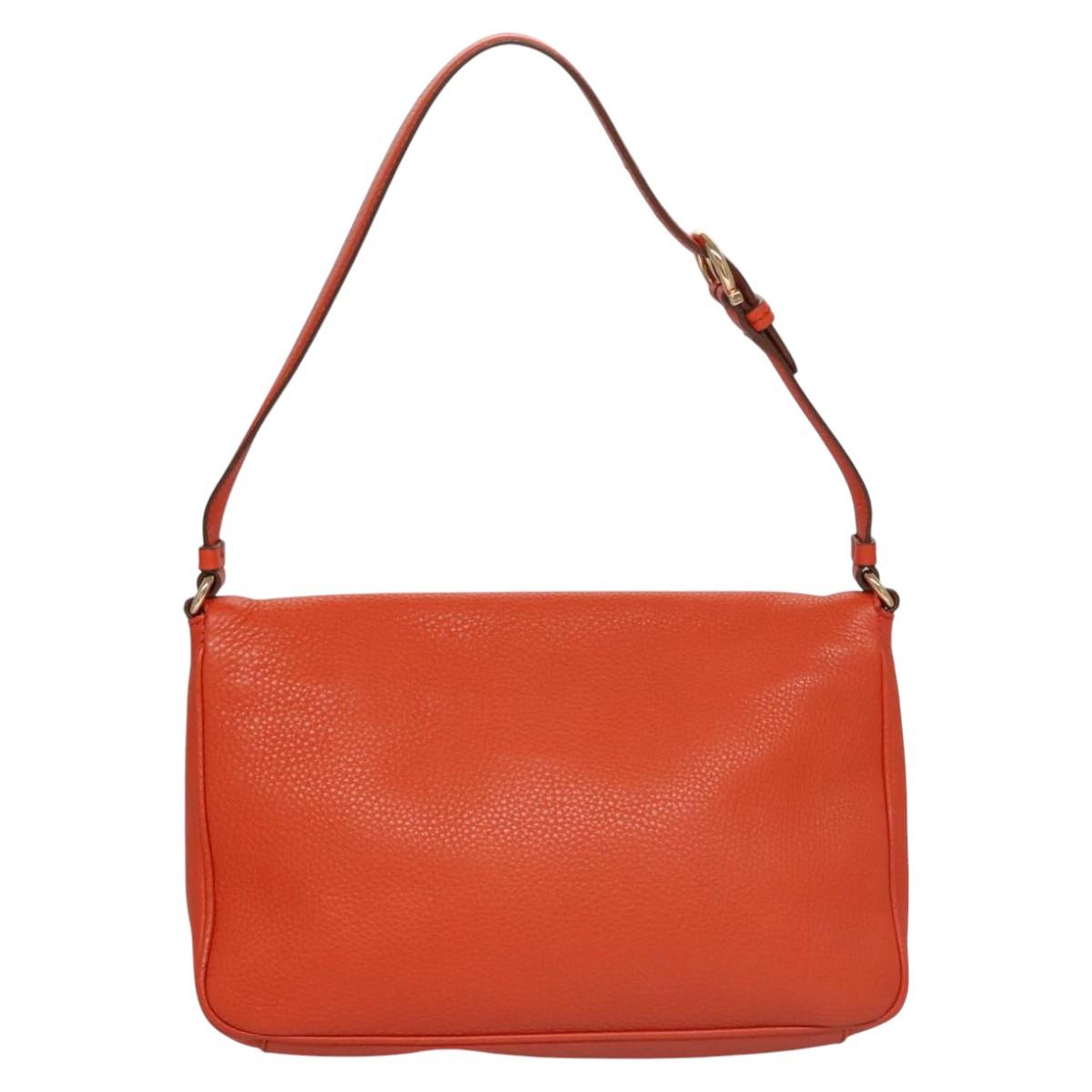 Salvatore Ferragamo Orange Leather Shoulder Bag (Pre-Owned)
