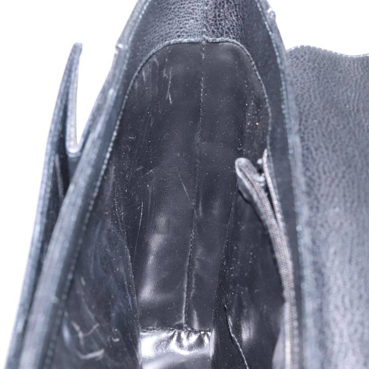Salvatore Ferragamo Iconic Top Handle Black Leather Briefcase Bag (Pre-Owned)