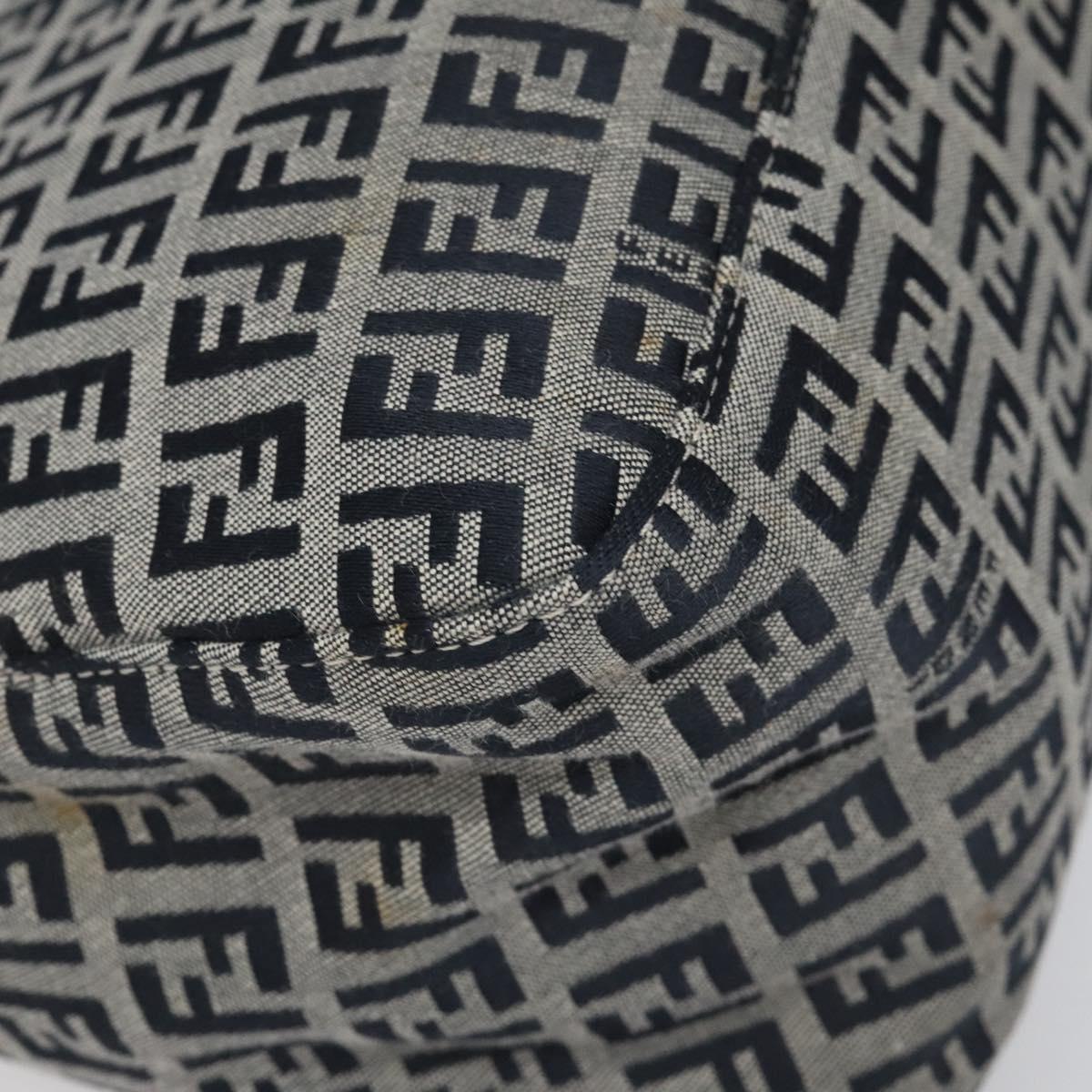 Fendi Mamma Baguette Navy Canvas Shoulder Bag (Pre-Owned)