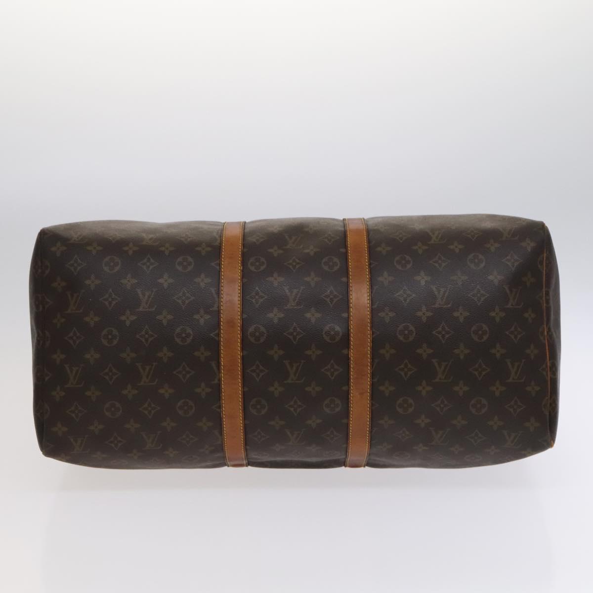 Louis Vuitton Keepall 55 Brown Canvas Travel Bag (Pre-Owned)