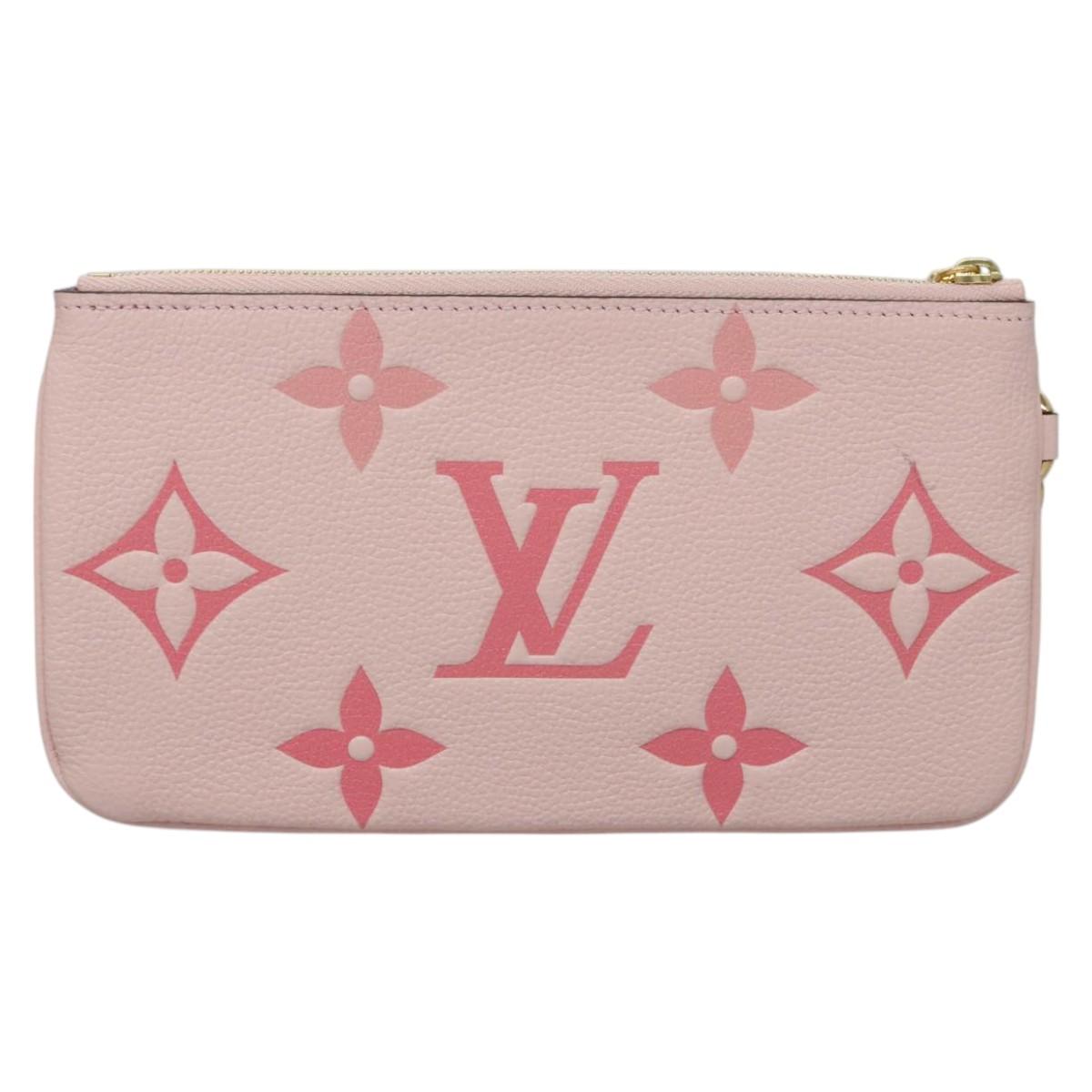 Louis Vuitton Trio Pouch Blue Leather Clutch Bag (Pre-Owned)