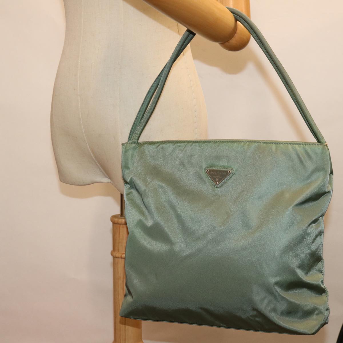 Prada Khaki Synthetic Handbag (Pre-Owned)