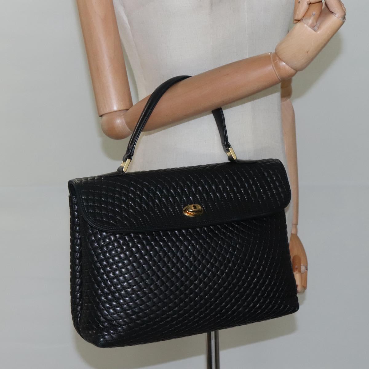 Bally Black Leather Handbag (Pre-Owned)