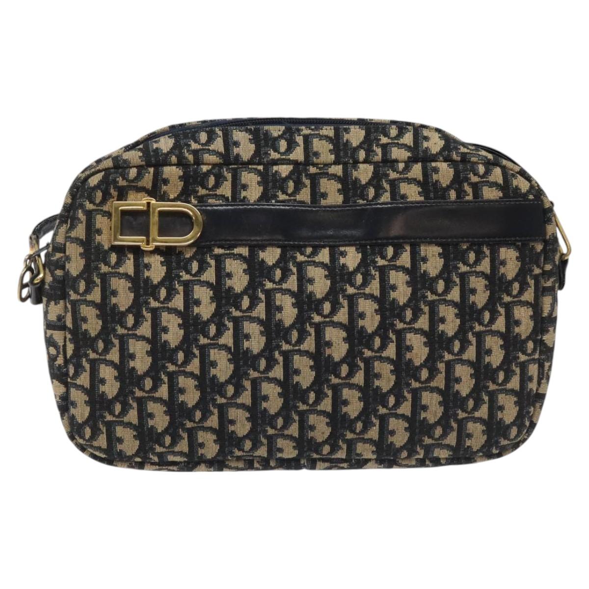 Dior 30 Montaigne Navy Canvas Shoulder Bag (Pre-Owned)