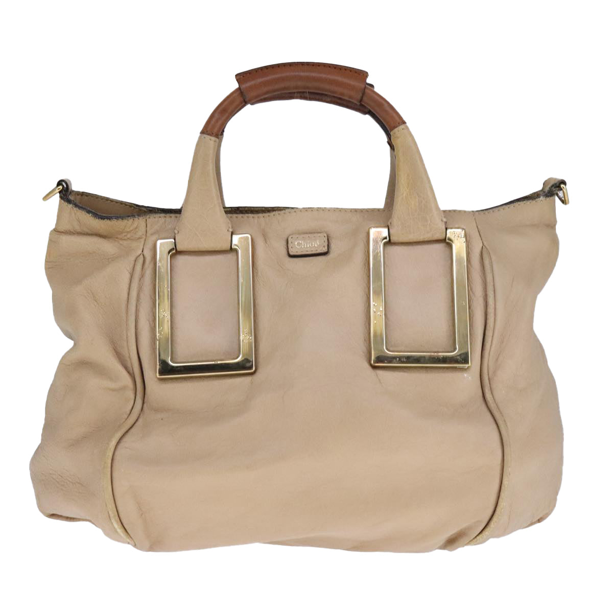 Chloé Ethel Beige Leather Handbag (Pre-Owned)