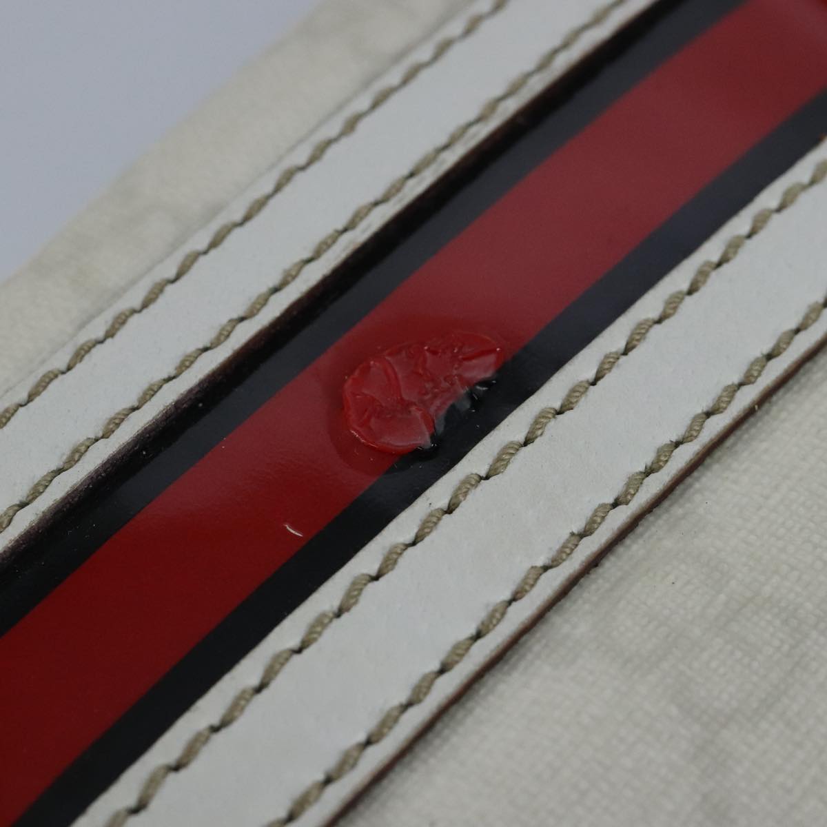 Gucci Ophidia White Canvas Shoulder Bag (Pre-Owned)