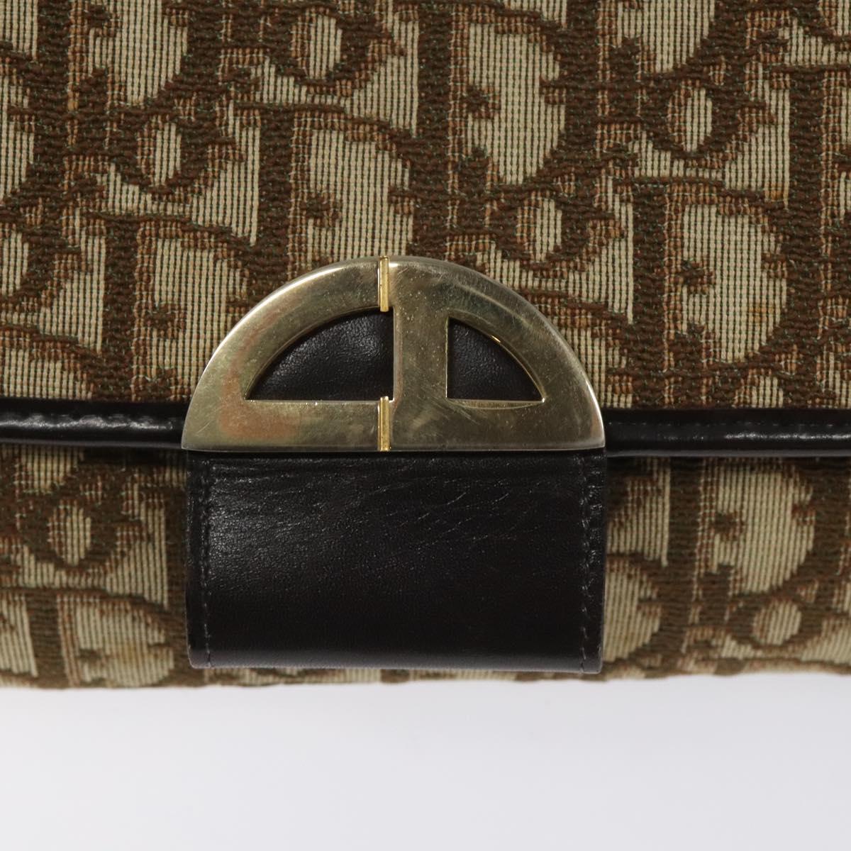 Dior Trotter Canvas Shoulder Bag Beige Canvas Shoulder Bag (Pre-Owned)