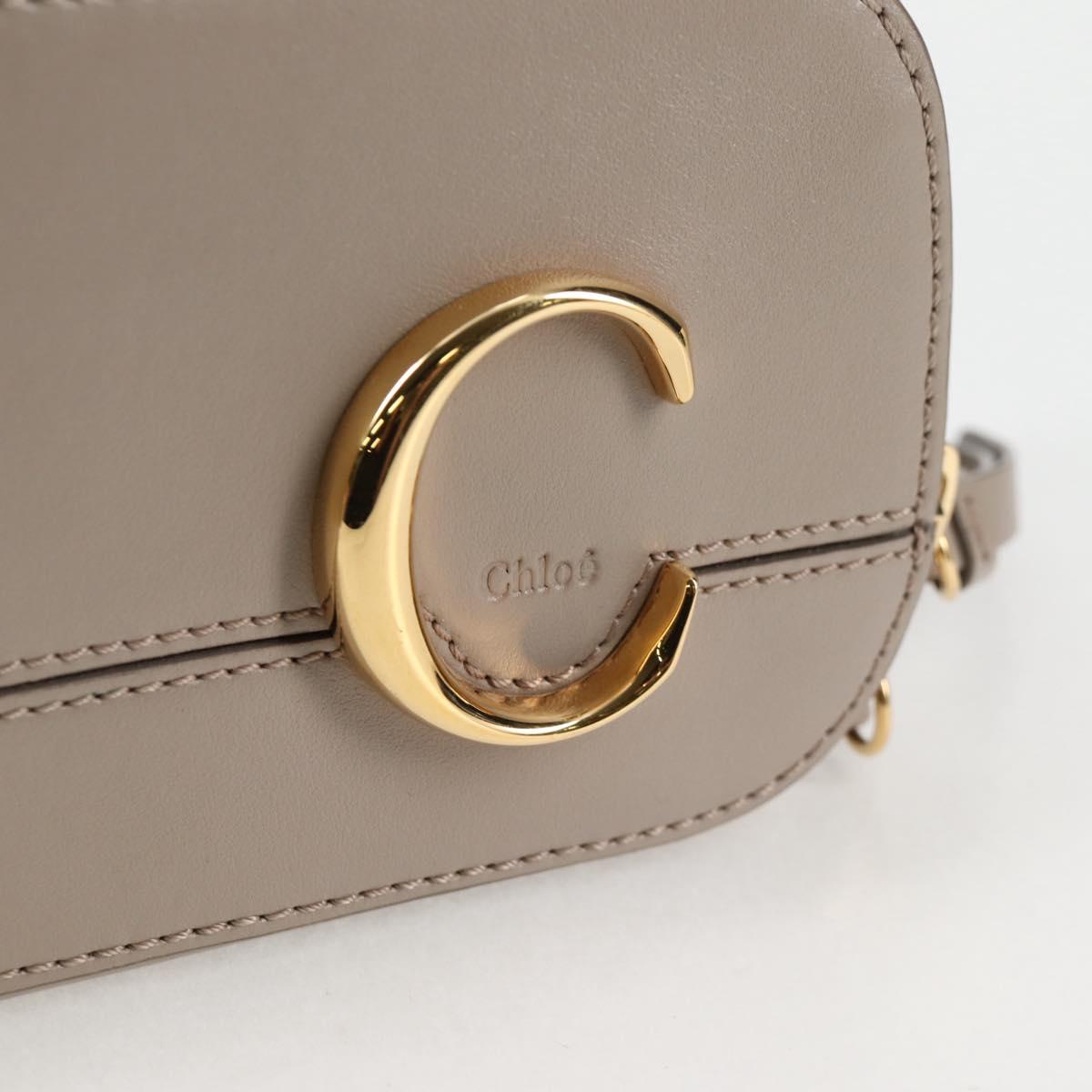 Chloé C Beige Leather Shoulder Bag (Pre-Owned)