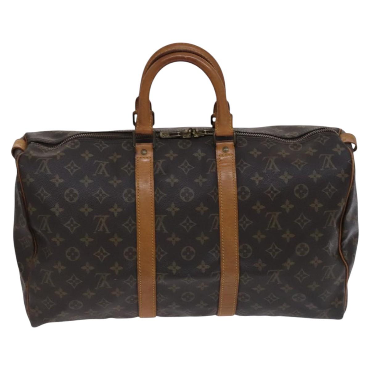 Louis Vuitton Keepall 45 Brown Canvas Travel Bag (Pre-Owned)