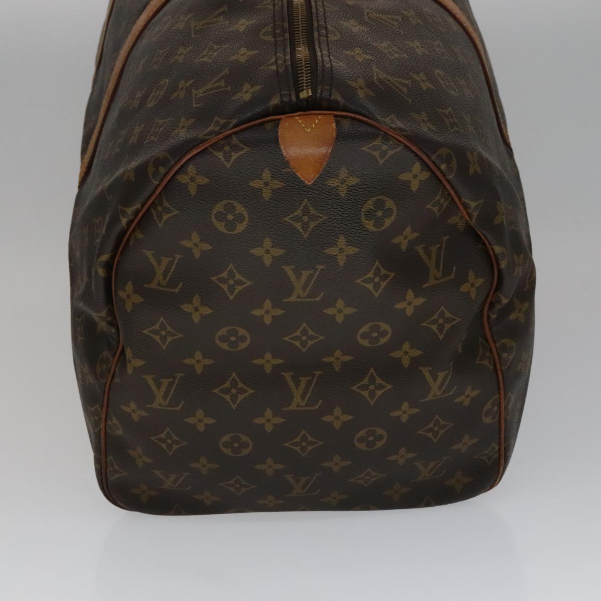 Louis Vuitton Keepall 55 Brown Leather Travel Bag (Pre-Owned)