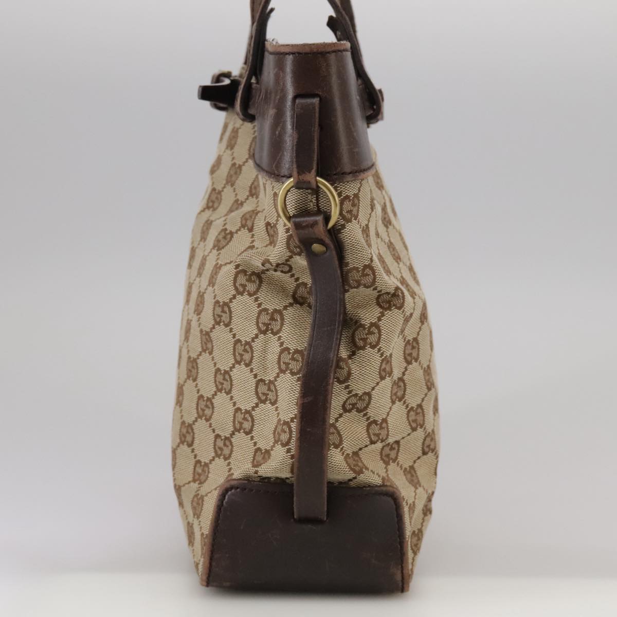 Gucci Gg Canvas Beige Canvas Tote Bag (Pre-Owned)