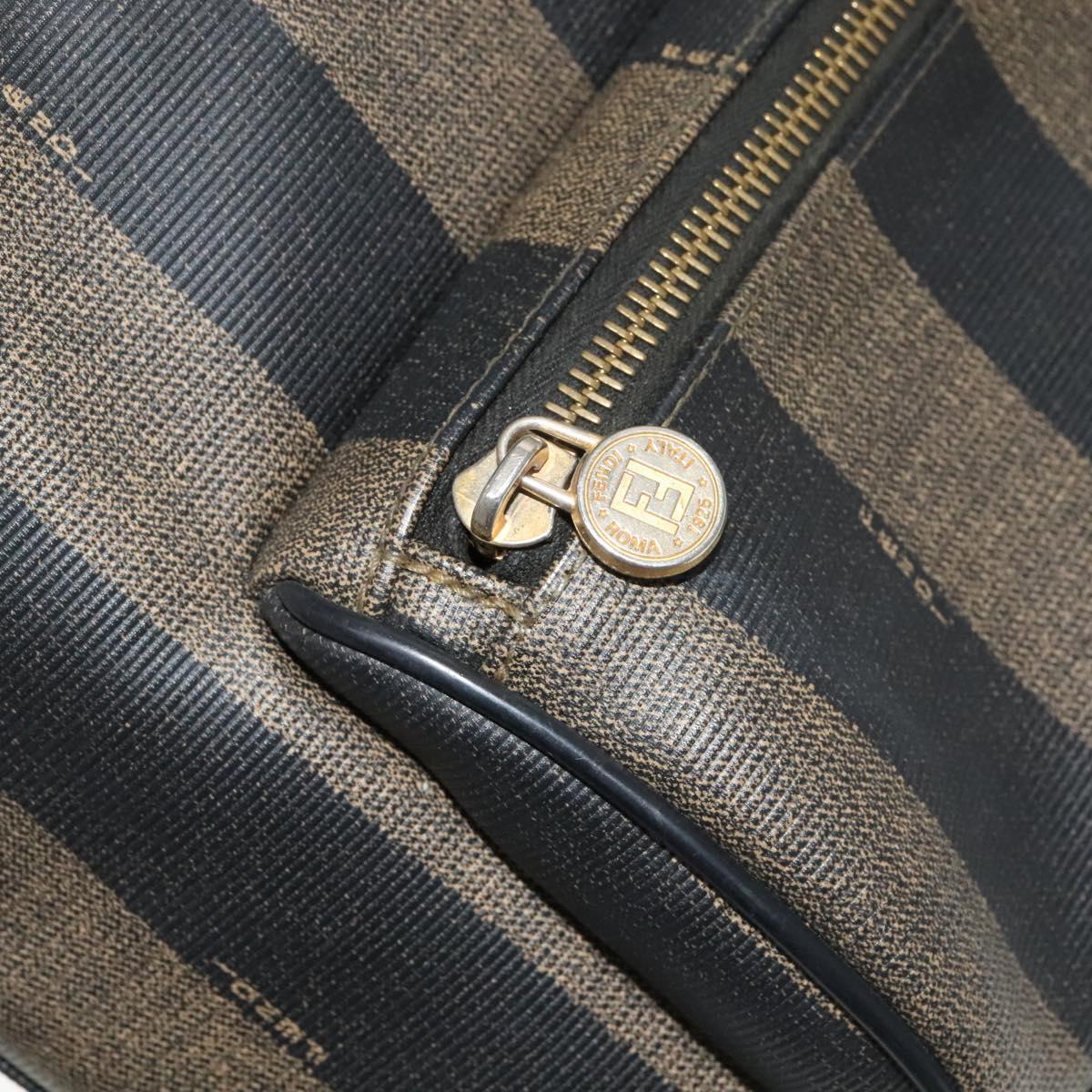 Fendi Pequin Brown Canvas Backpack Bag (Pre-Owned)
