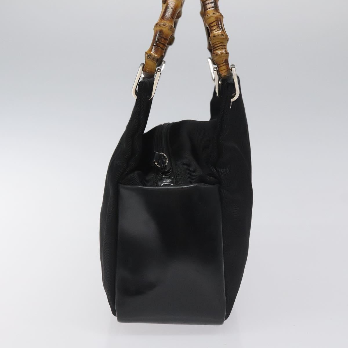 Gucci Bamboo Black Synthetic Handbag (Pre-Owned)