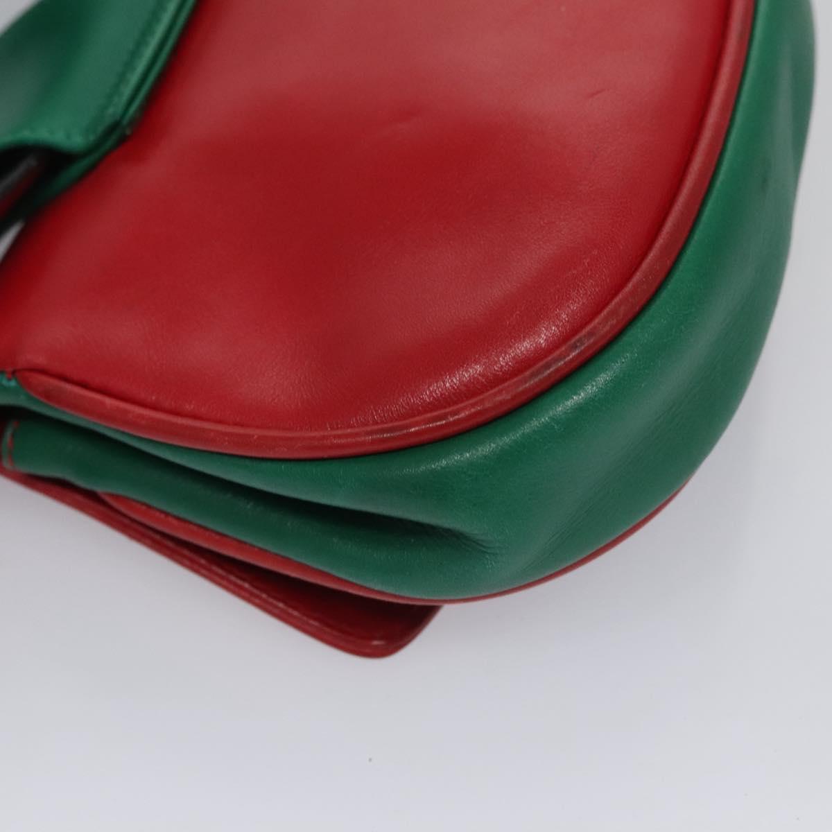 Salvatore Ferragamo Gancini Red Leather Shoulder Bag (Pre-Owned)
