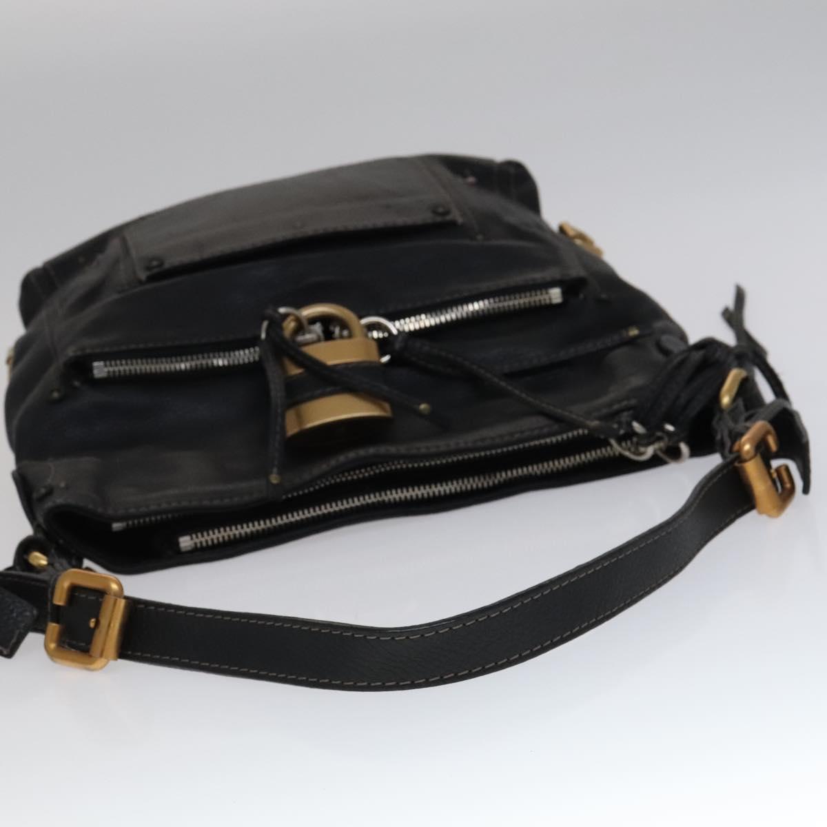 Chloé Paddington Black Leather Shoulder Bag (Pre-Owned)