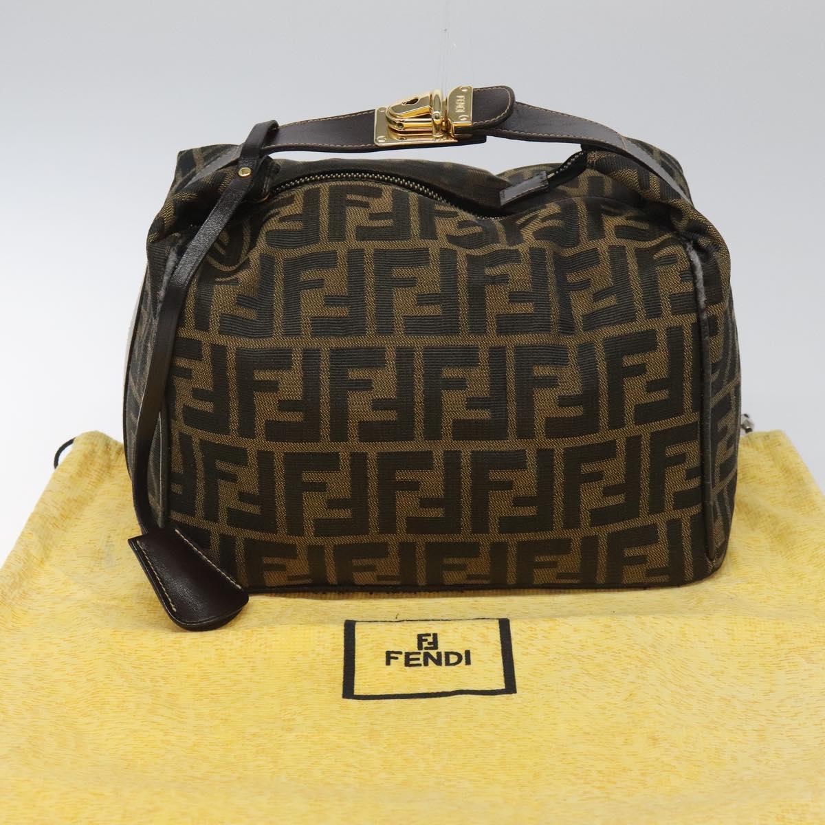 Fendi Zucca Brown Canvas Handbag (Pre-Owned)