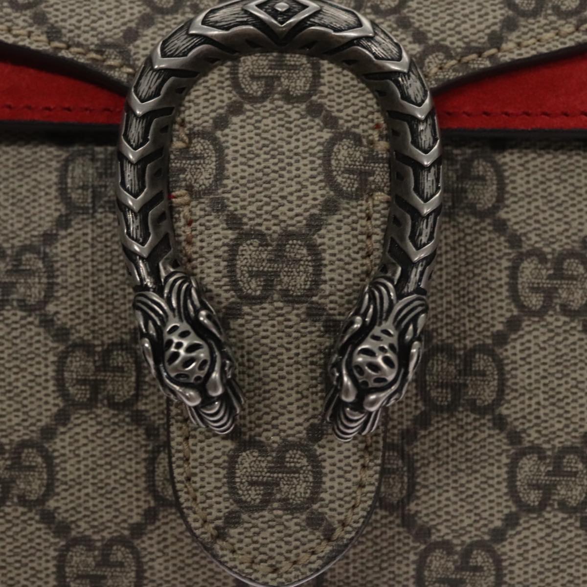 Gucci Dionysus Beige Canvas Shoulder Bag (Pre-Owned)