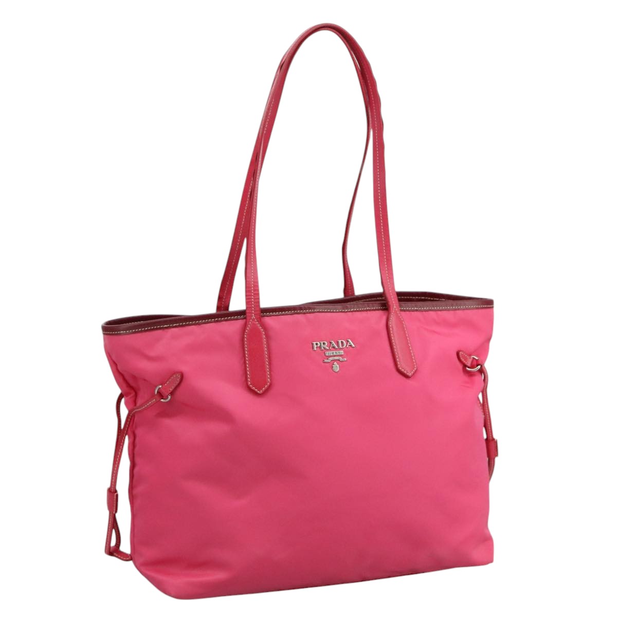 Prada Re-Nylon Pink Synthetic Tote Bag (Pre-Owned)
