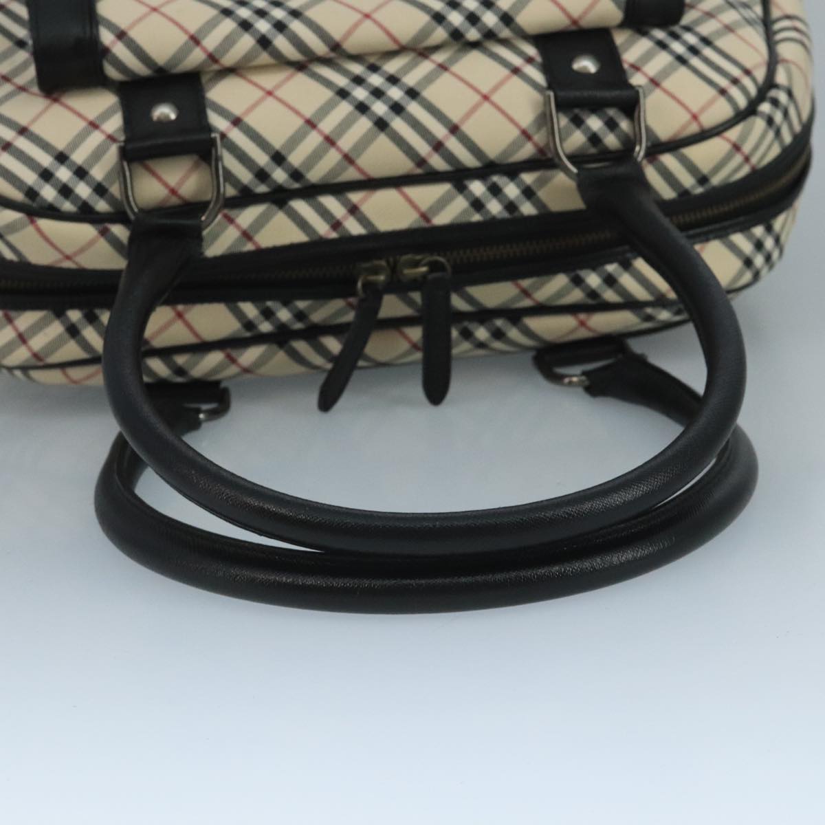 Burberry Nova Check Beige Canvas Shoulder Bag (Pre-Owned)