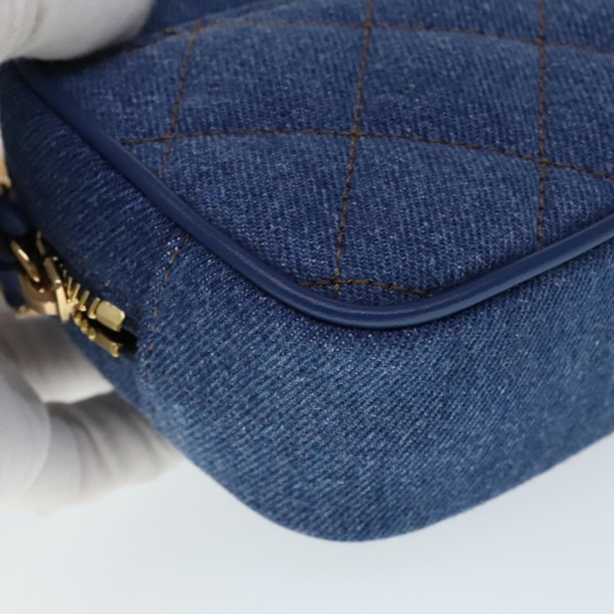 Versace Blue Denim - Jeans Shoulder Bag (Pre-Owned)