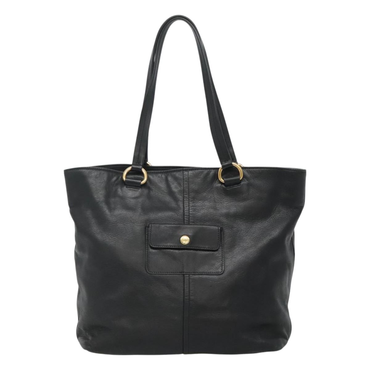 Prada Vitello Black Leather Tote Bag (Pre-Owned)