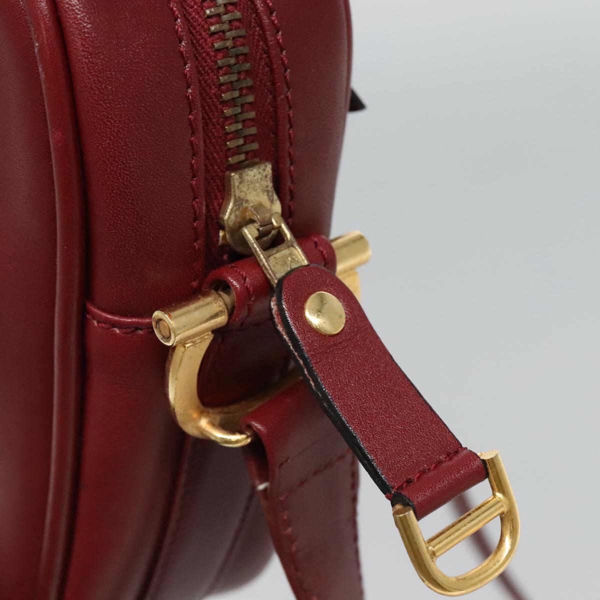 Cartier Must De Cartier Burgundy Leather Shoulder Bag (Pre-Owned)