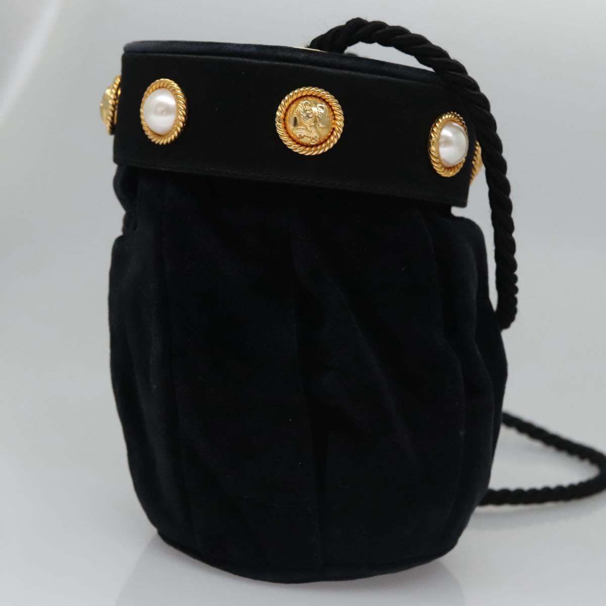 Salvatore Ferragamo Black Velvet Shoulder Bag (Pre-Owned)