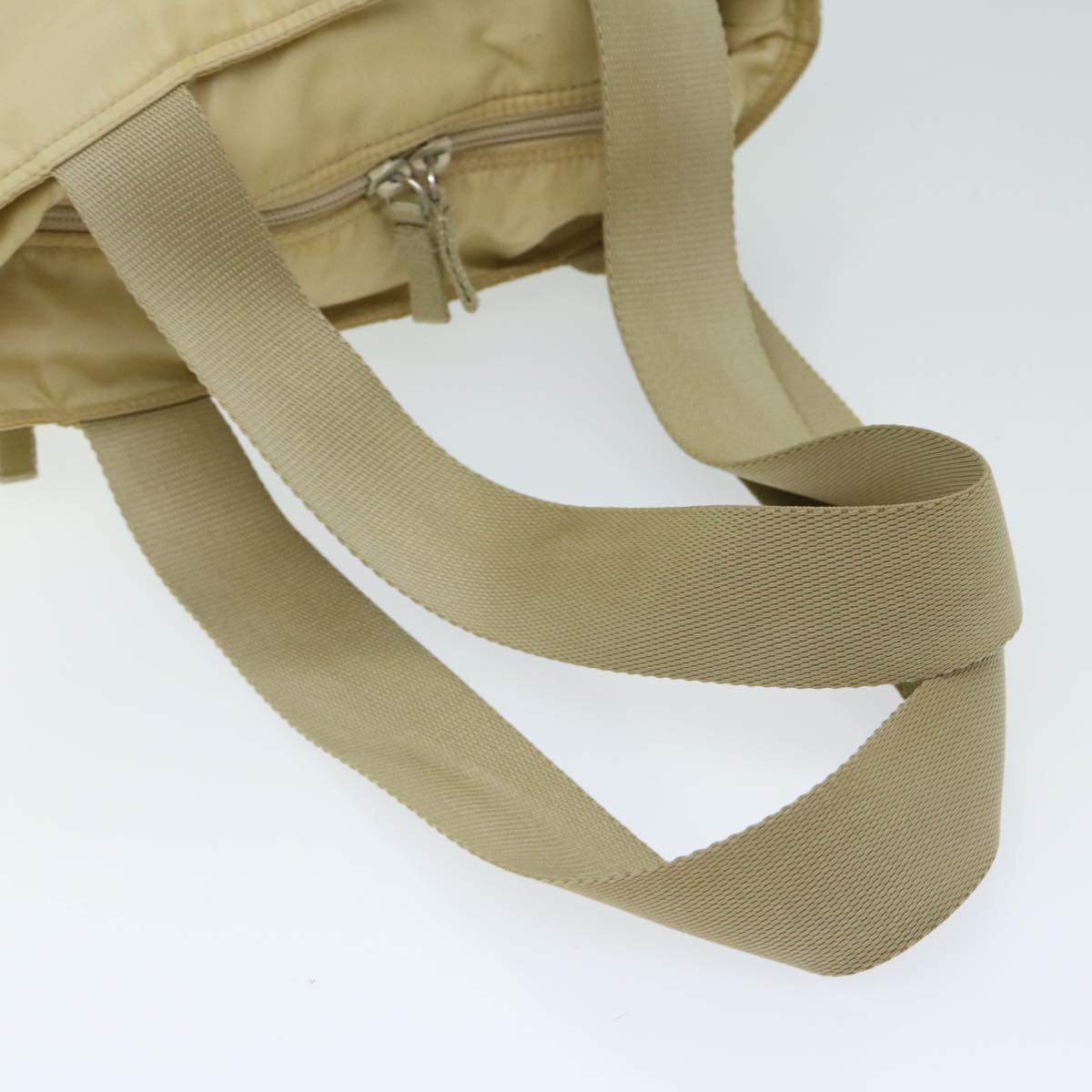 Prada Tessuto Beige Synthetic Shoulder Bag (Pre-Owned)