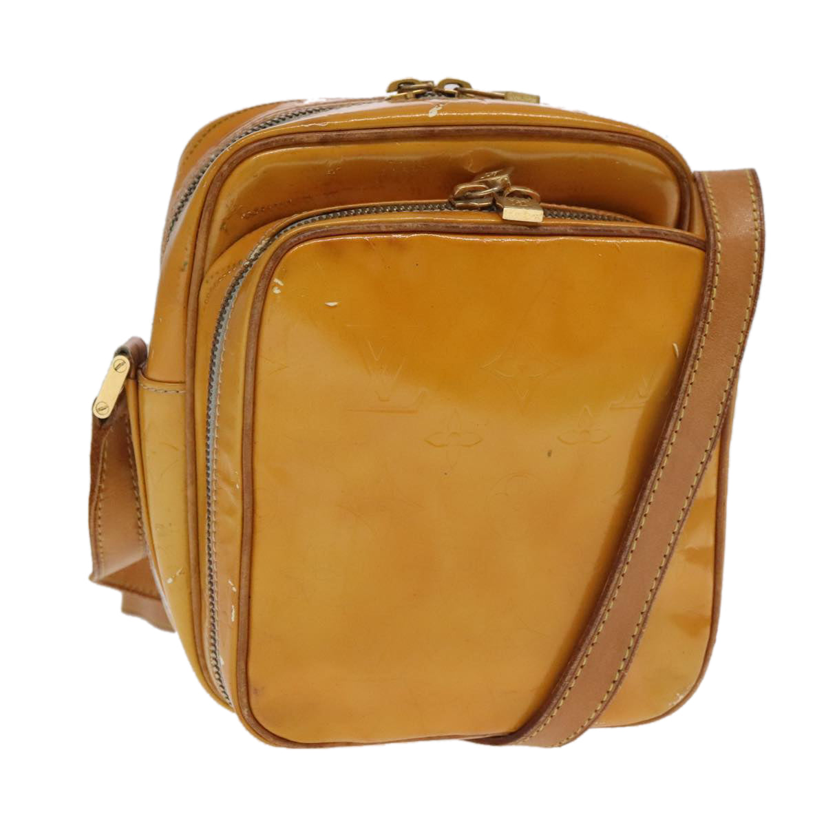 Louis Vuitton Wooster Yellow Patent Leather Clutch Bag (Pre-Owned)