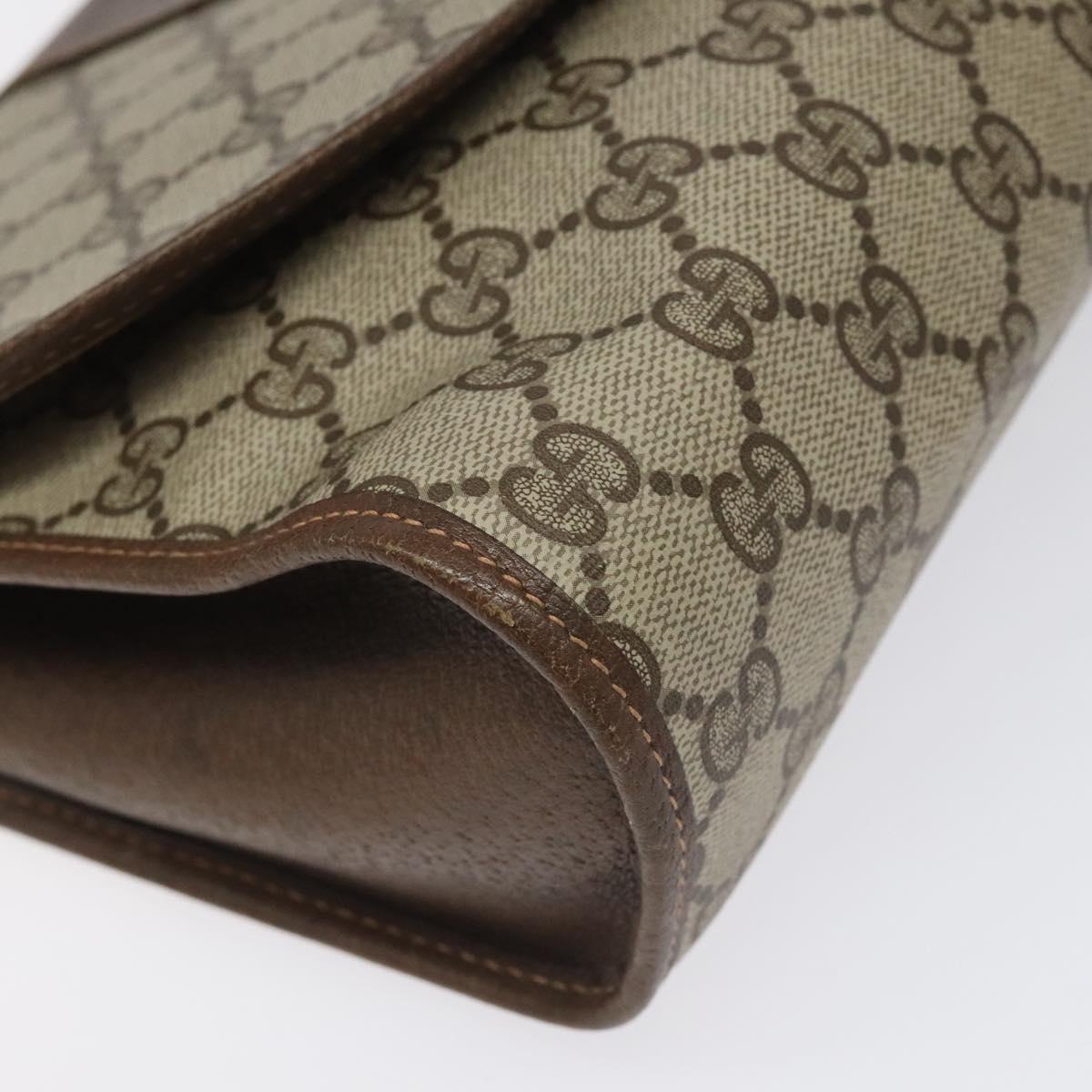 Gucci Ophidia Beige Canvas Clutch Bag (Pre-Owned)