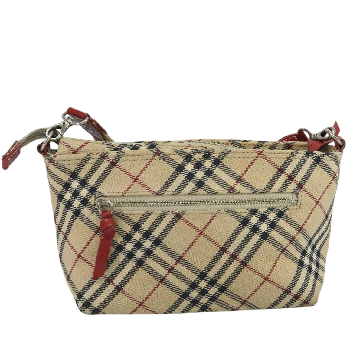 Burberry Nova Check Beige Canvas Shoulder Bag (Pre-Owned)